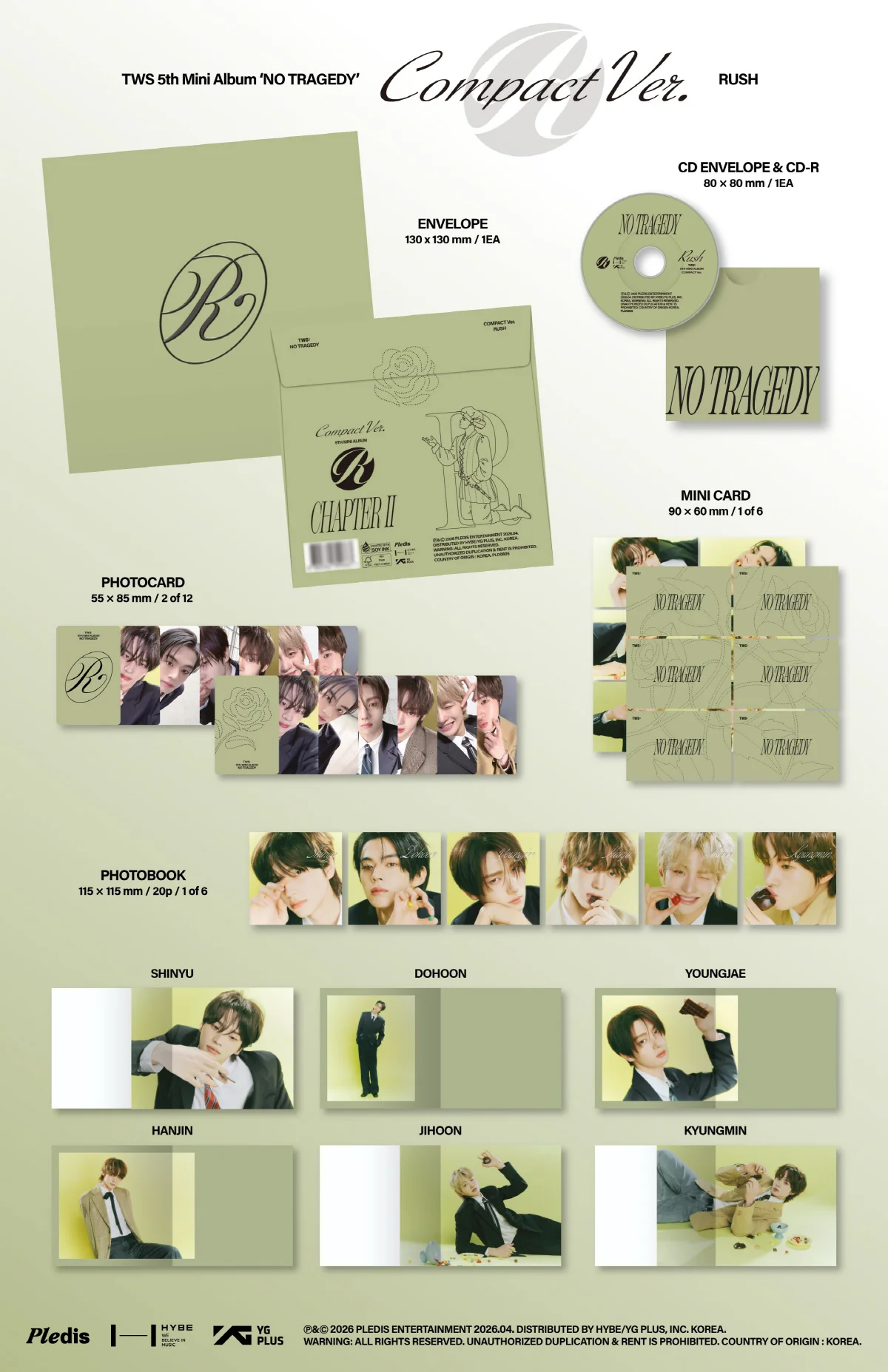 TWS - 5th Mini Album NO TRAGEDY [COMPACT RUSH Ver.] - Image 2