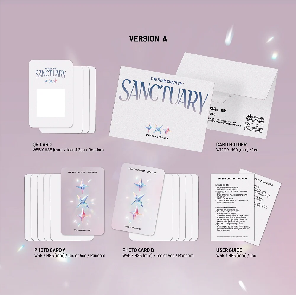 TXT - 7th Mini Album The Star Chapter : Sanctuary Weverse Albums version +Extra Photocards Set - Image 3