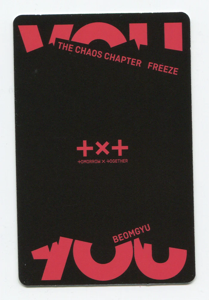 TXT - THE CHAOS CHAPTER : FREEZE OFFICIAL You ver. PHOTOCARD - Image 2