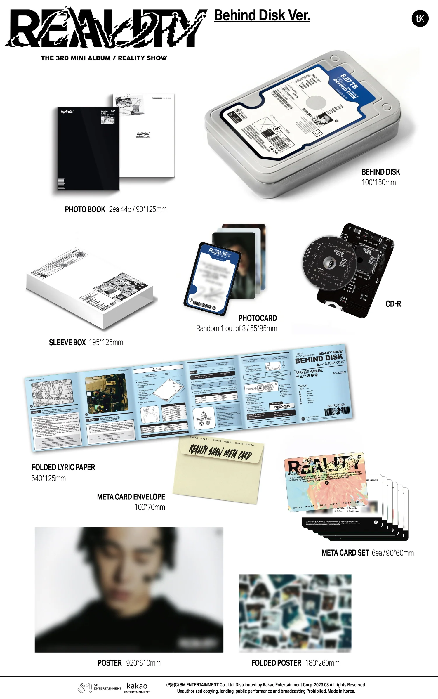 U-KNOW YUNHO - Reality Show [Behind Disk ver.] First Press Limited Edition Album - Image 2
