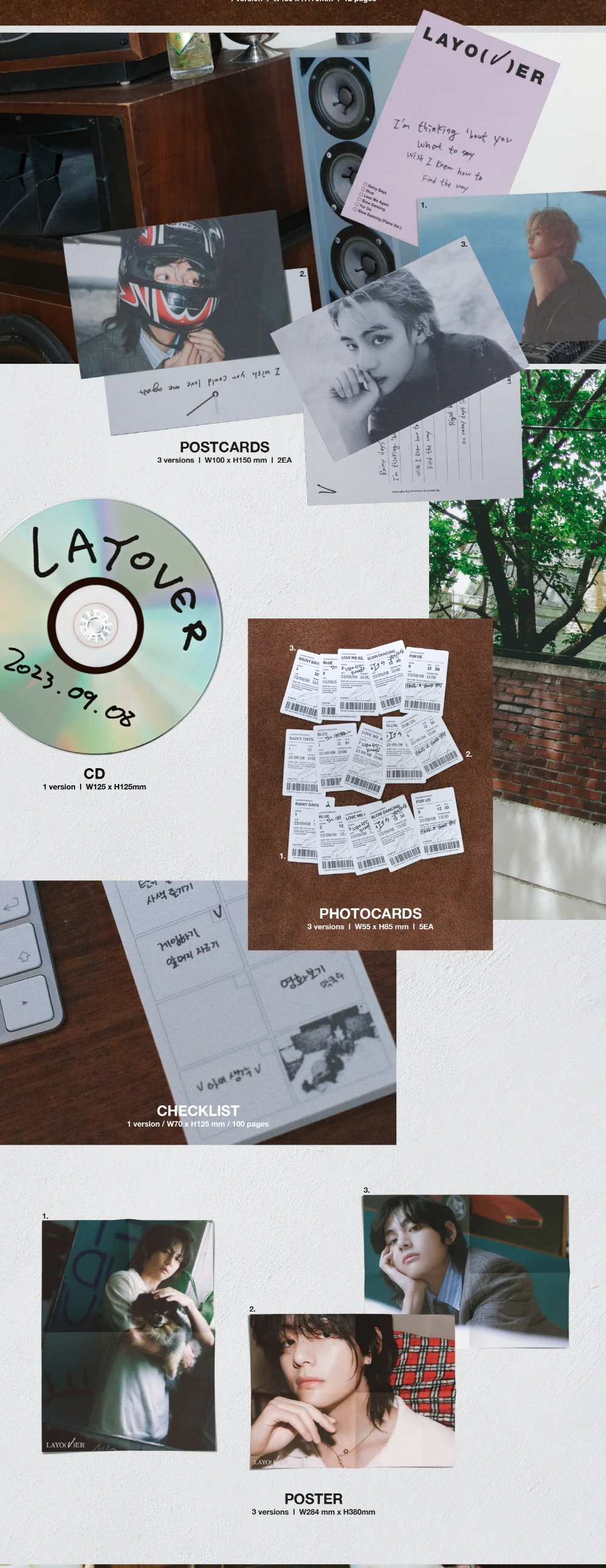 [WEVERSE SHOP POB] V BTS - Layover Album+Pre-Order Benefit - Image 5