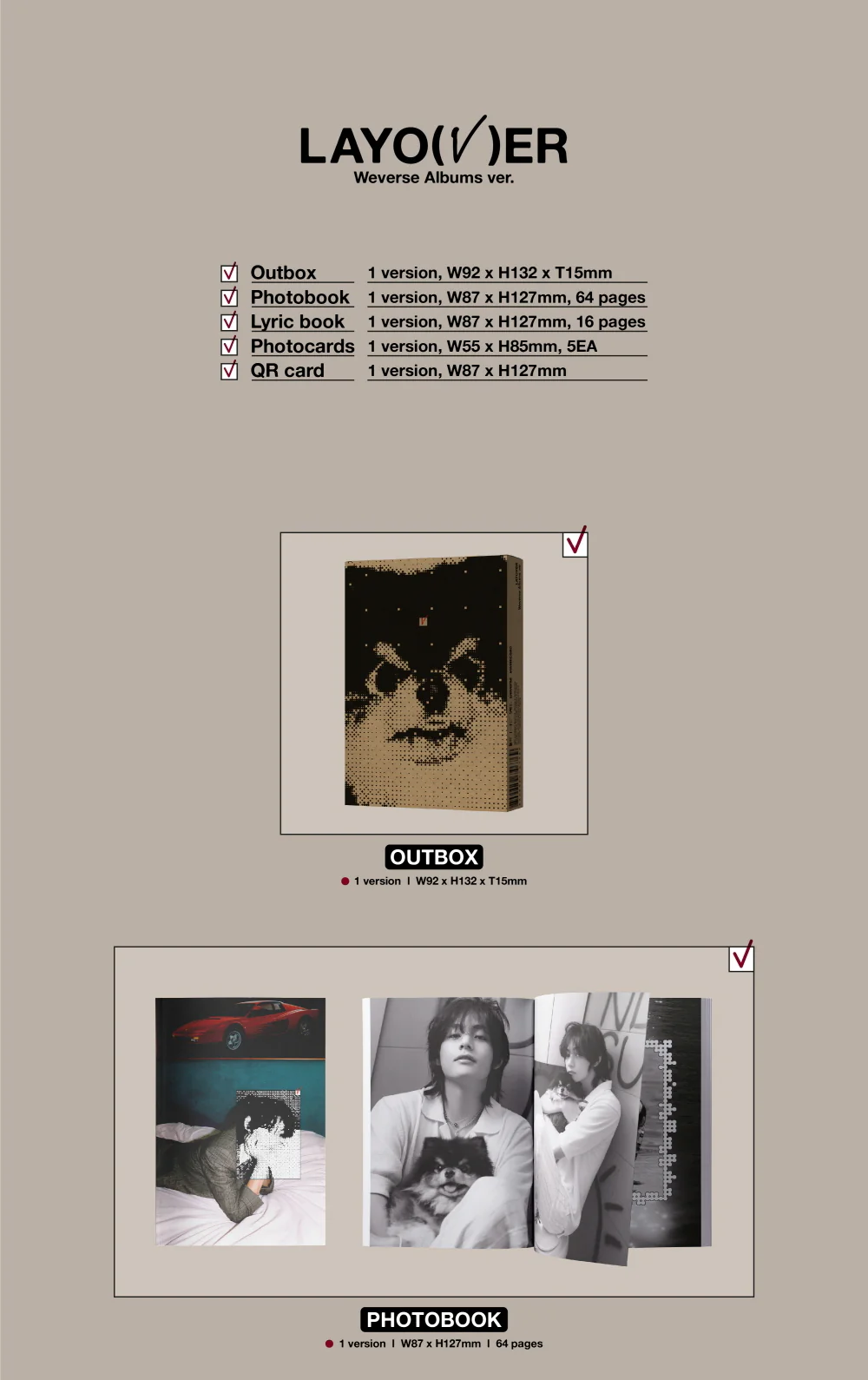 V BTS - Layover [Weverse Albums ver.] - Image 2