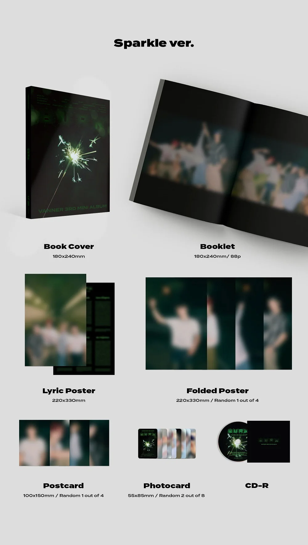 VANNER - 3rd Mini Album Burn CD+Pre-Order Gift - Image 3