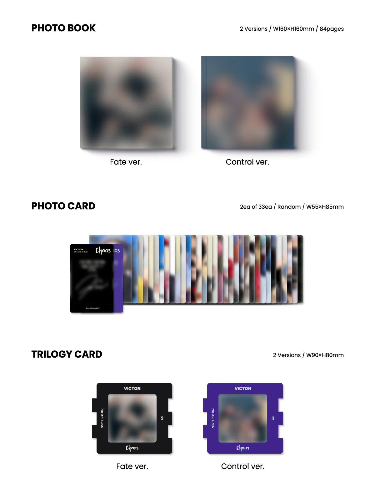 VICTON - Chaos (7th Mini Album) CD+Extra Photocards Set - Image 5