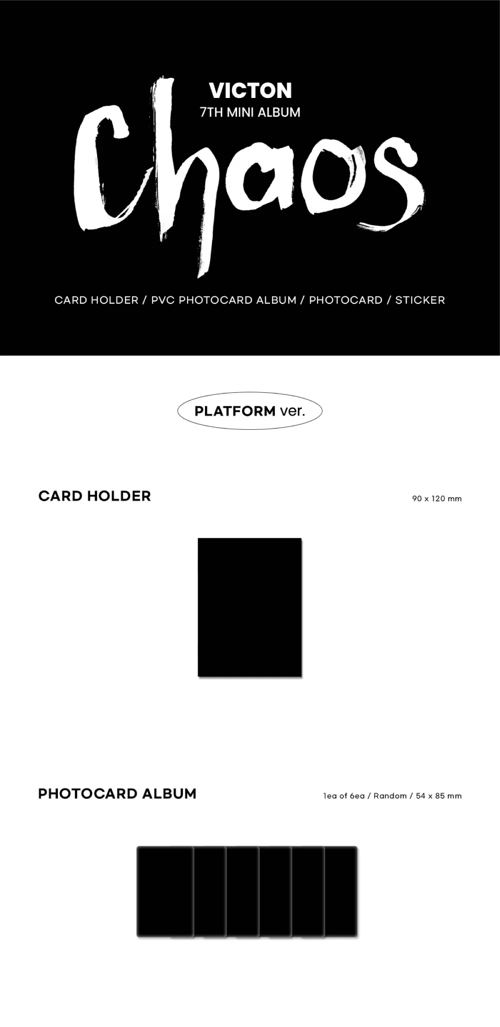 VICTON - Chaos (PLATFORM ver.) (7th Mini Album)+Extra Photocards Set - Image 2