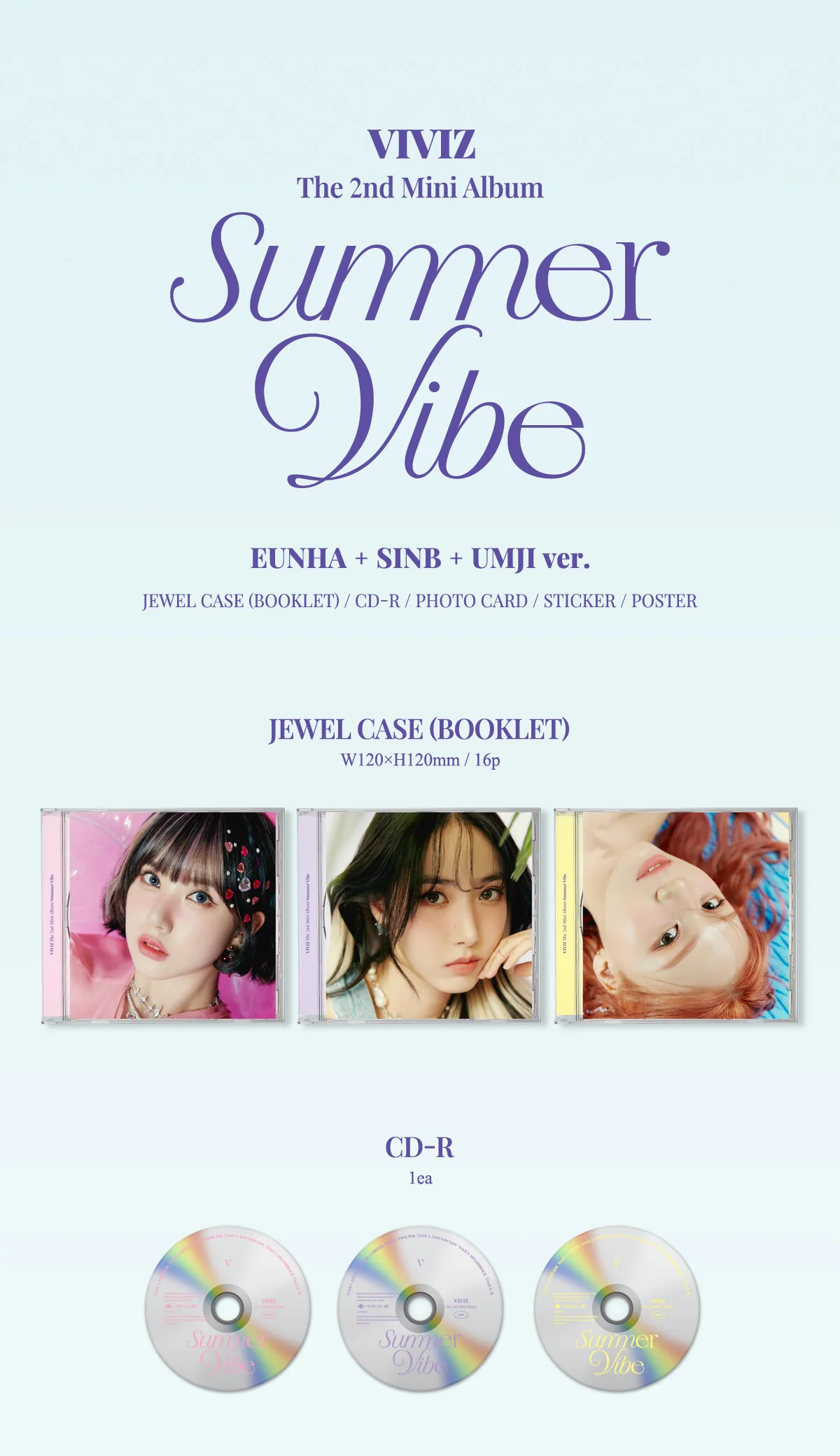 VIVIZ - Summer Vibe (Jewel Case ver.) (2nd Mini Album) CD - Image 2