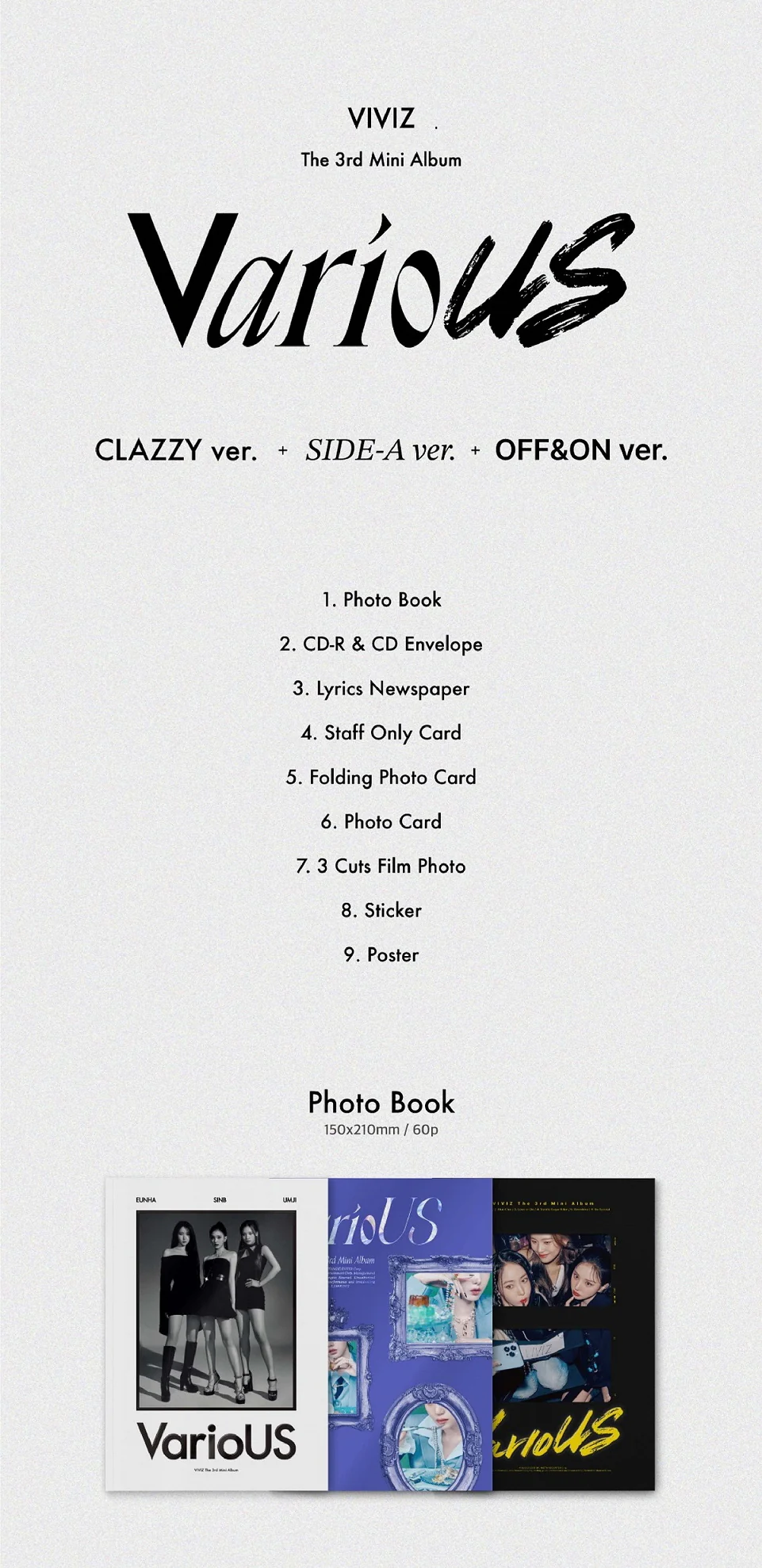 VIVIZ - VarioUS [Photobook] 3rd Mini Album - Image 2