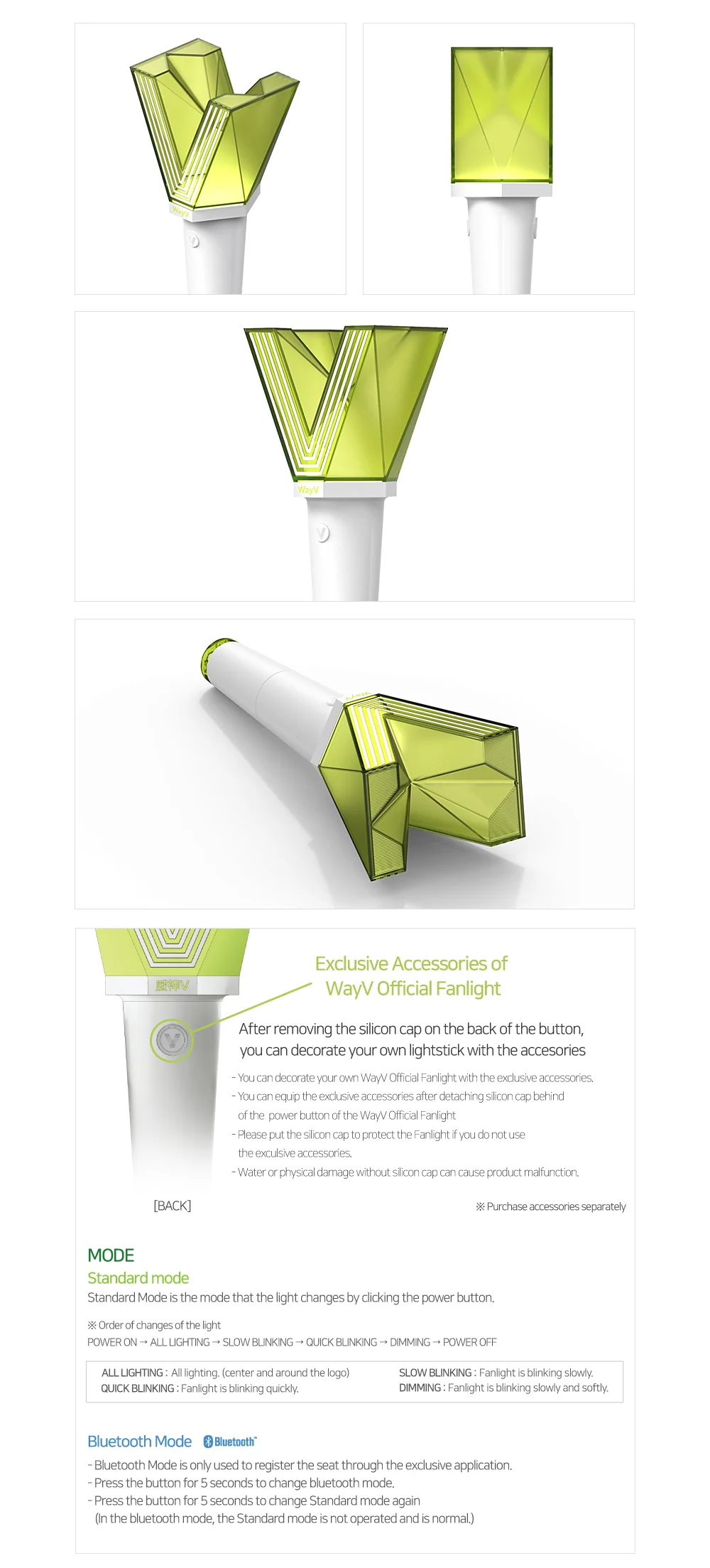 WayV - Official Fanlight Light Stick + 1 Random Photocard - Image 4