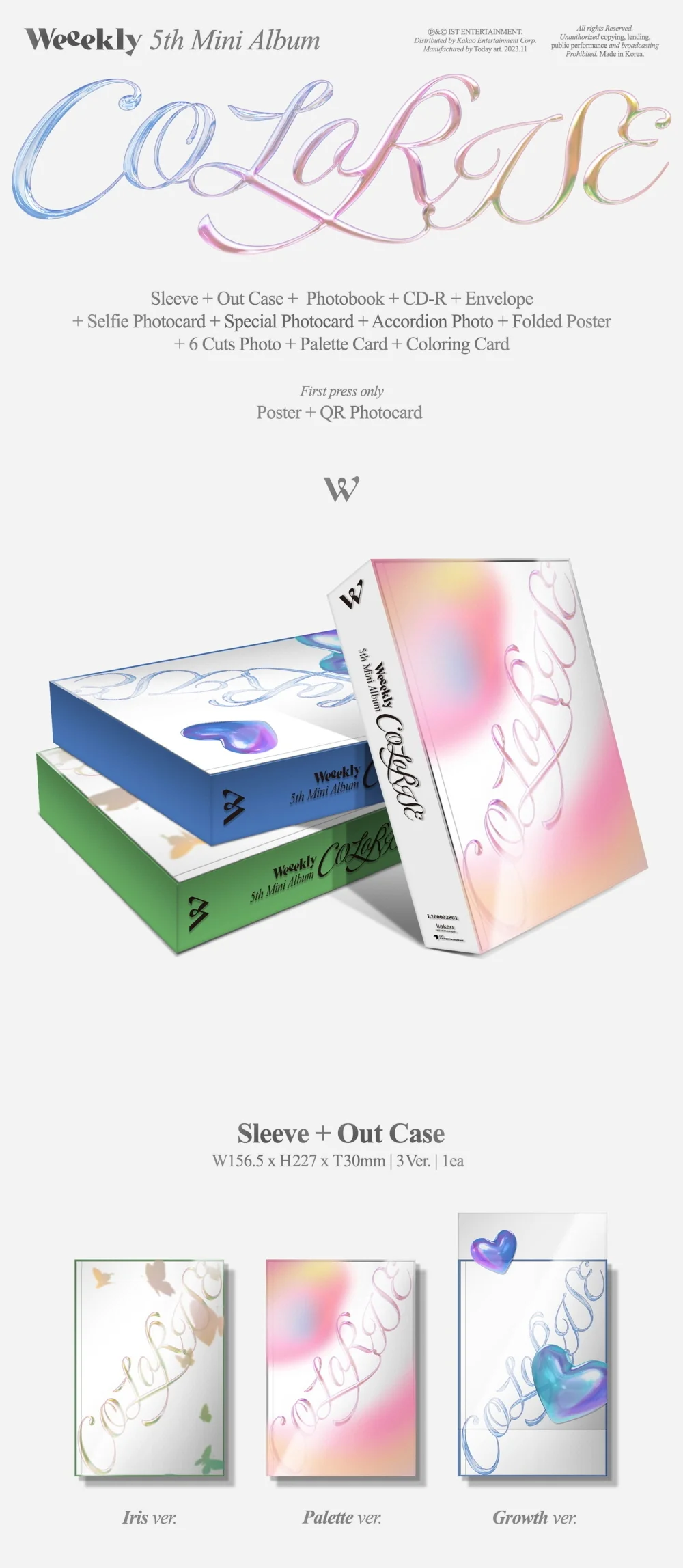Weeekly - 5th Mini Album ColoRise CD+Pre-Order Benefit+Folded Poster - Image 2