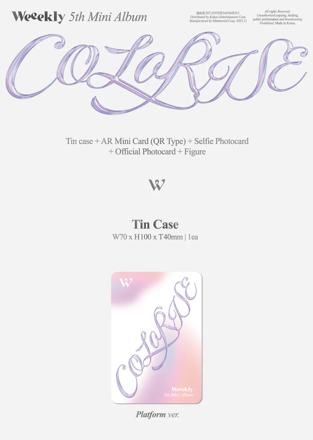 Weeekly - 5th Mini Album ColoRise [Platform Ver.] - Image 2