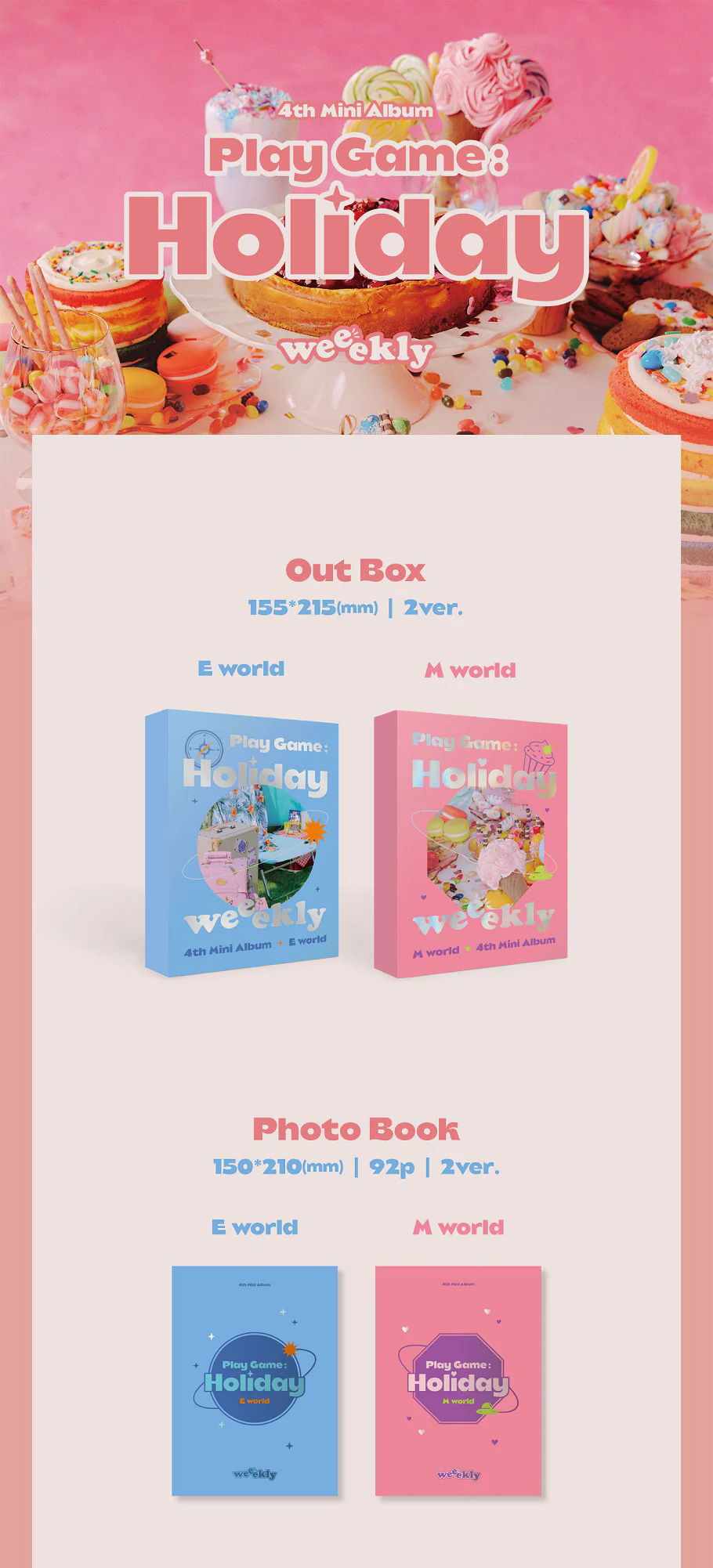 WEEEKLY - Play Game:Holiday (4th Mini) CD+Photobook+Photocard+Free Gift - Image 3