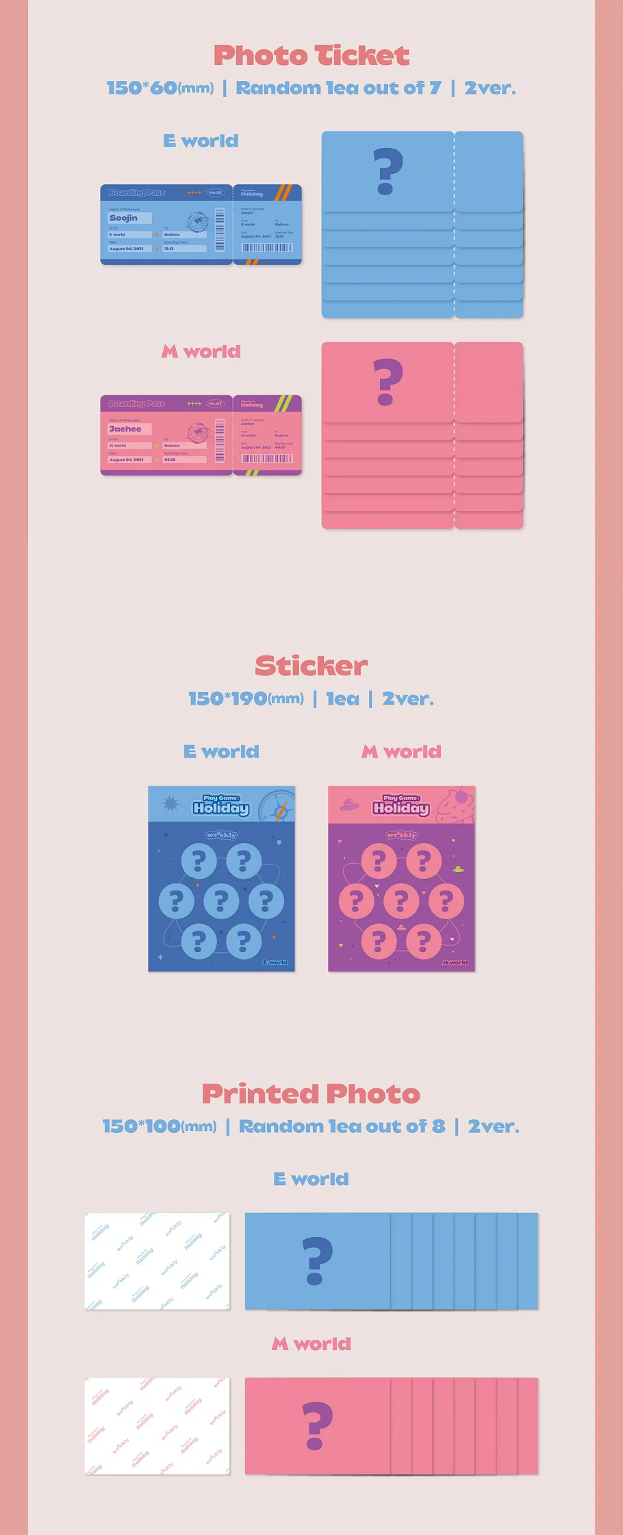 WEEEKLY - Play Game:Holiday (4th Mini) CD+Photobook+Photocard+Free Gift - Image 5