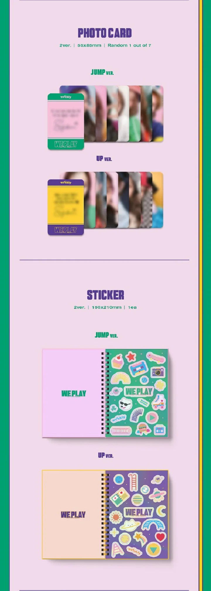 WEEEKLY - We Play (3rd Mini Album) Album+Extra Photocards Set - Image 6