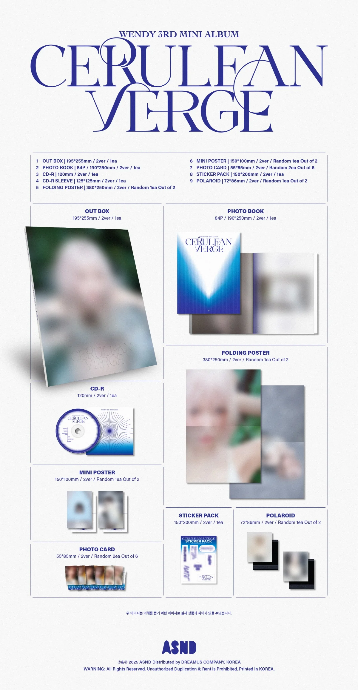 WENDY - Cerulean Verge [Photobook Ver.] 3rd Mini Album - Image 3