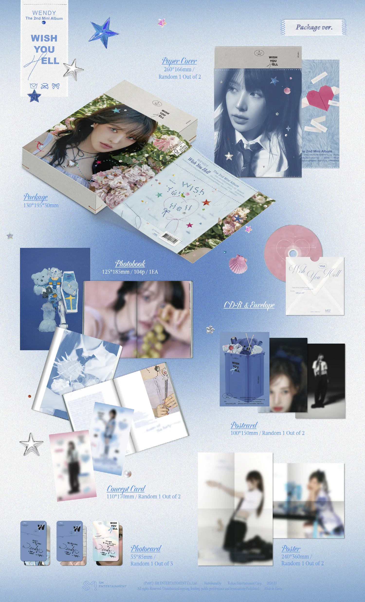 WENDY RED VELVET - 2nd Mini Album Wish You Hell Package version CD - Image 2