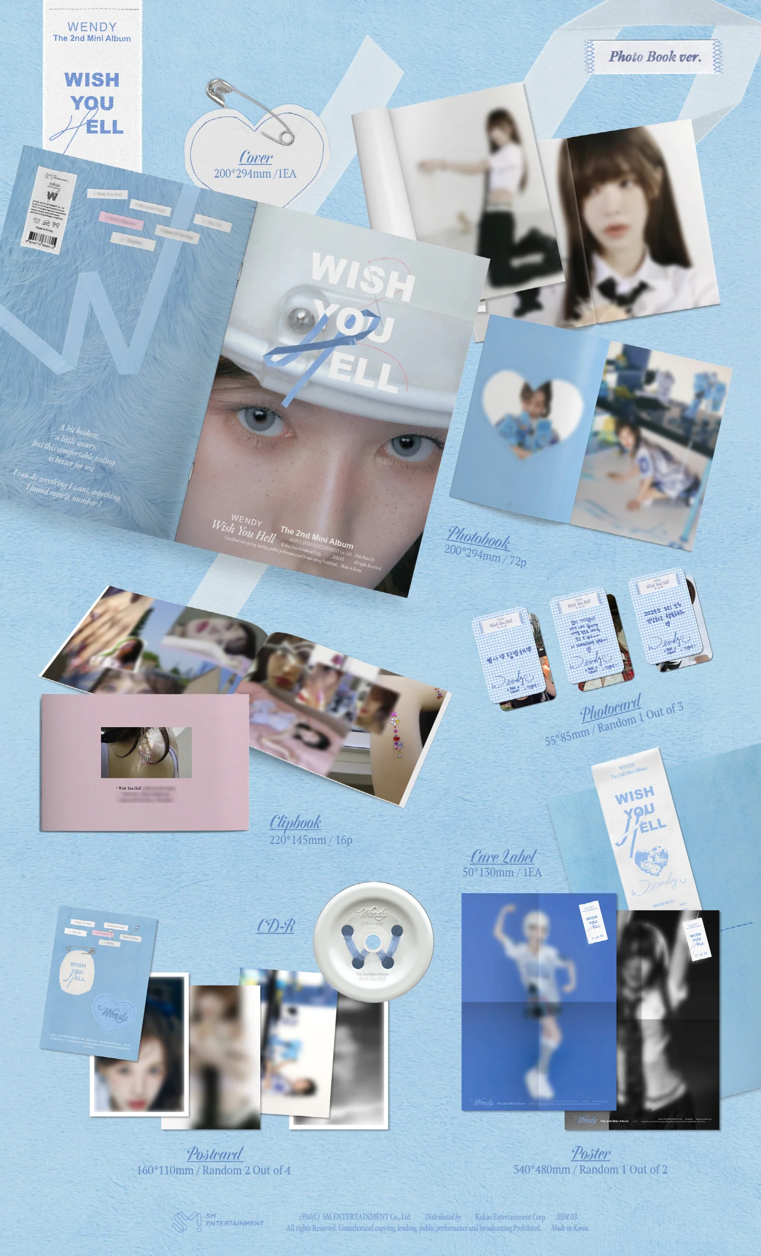 WENDY Red Velvet - 2nd Mini Album Wish You Hell [Photo Book Ver.] - Image 2