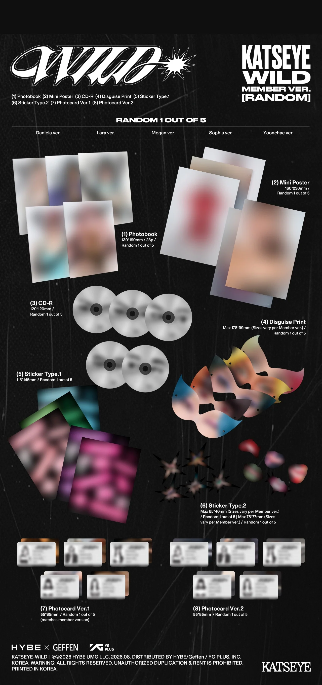 [WEVERSE EXCLUSIVE POB] KATSEYE - WILD [Member ver.] Album+Pre-Order Gift - Image 2