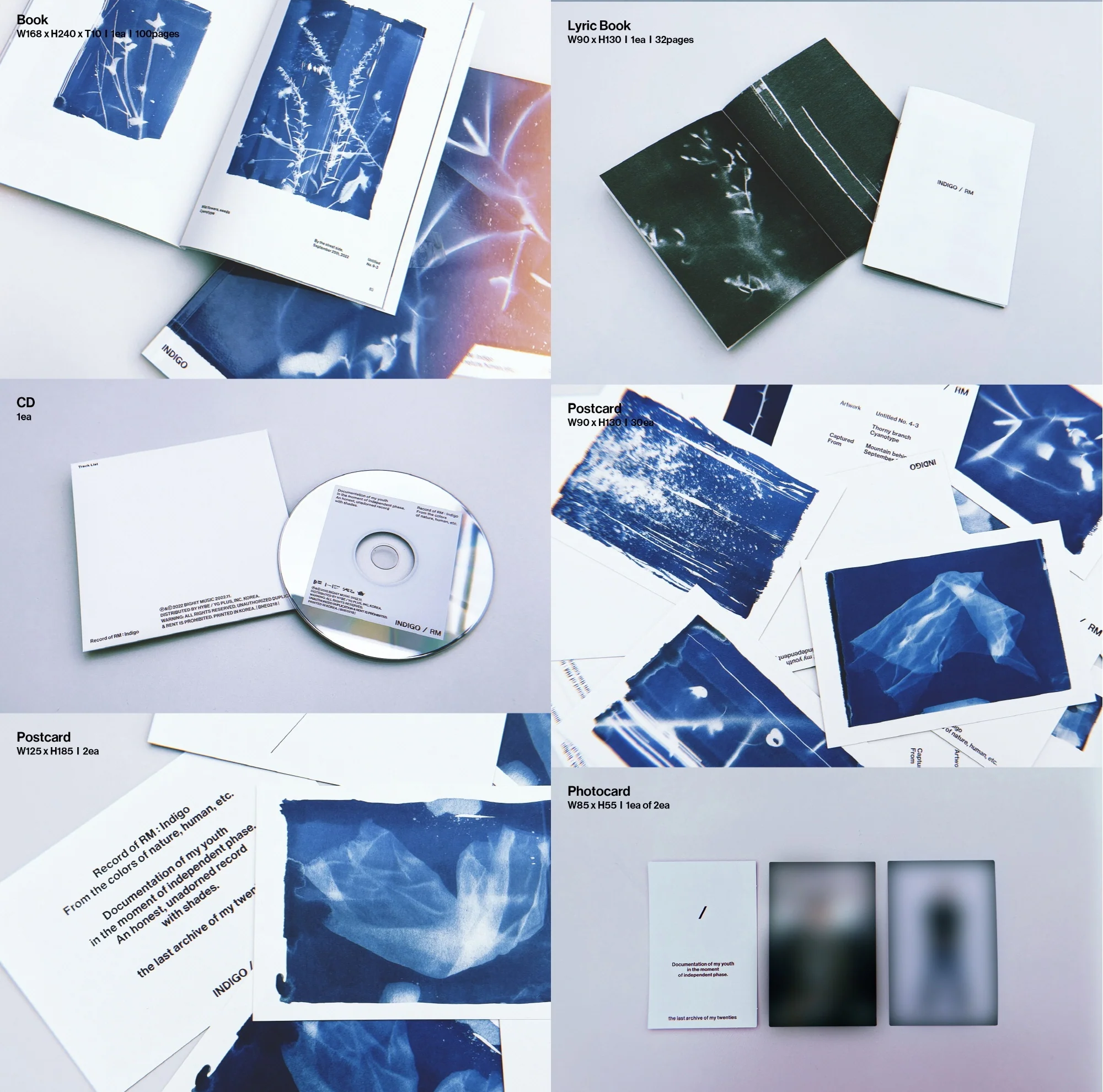 [WEVERSE POB] RM (BTS) - Indigo [Book+Postcard Editon SET] CD+Pre-Order Benefit - Image 4
