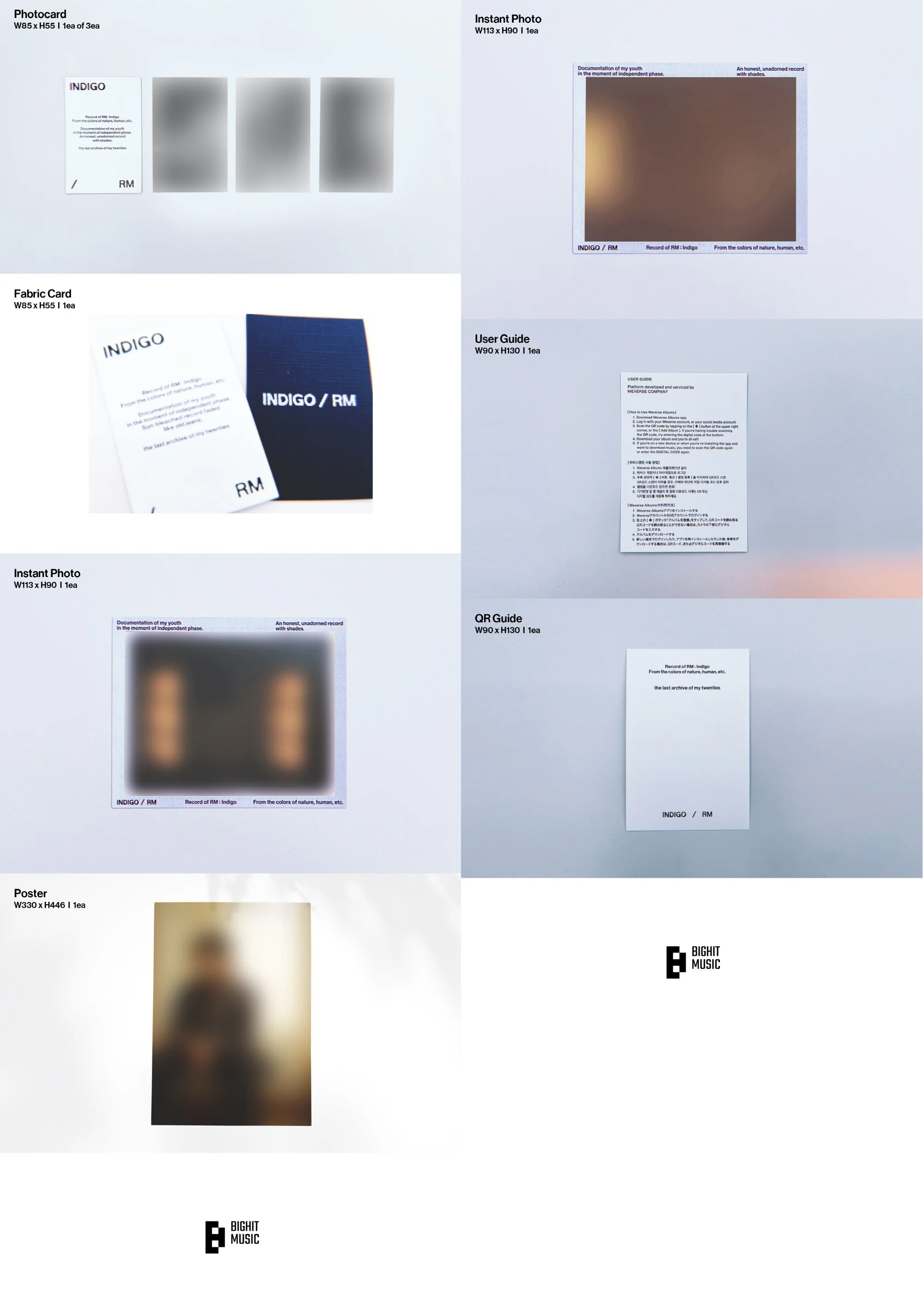 [WEVERSE POB] RM (BTS) - Indigo [Book+Postcard Editon SET] CD+Pre-Order Benefit - Image 5
