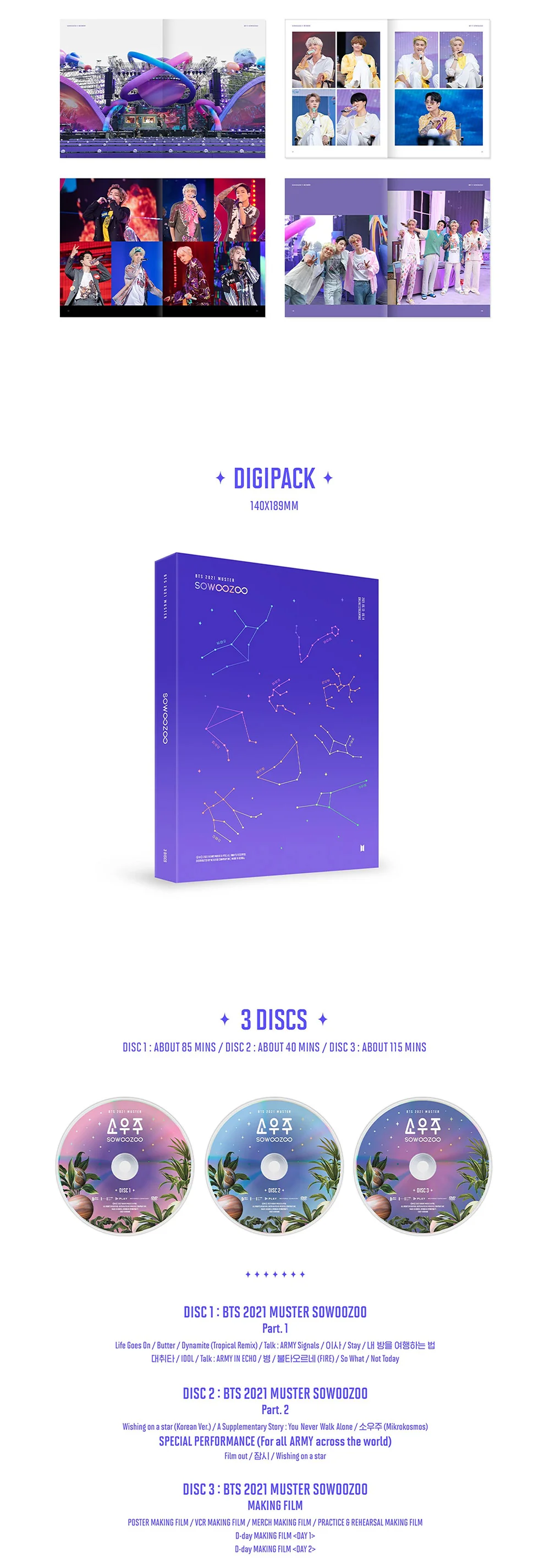 BTS - 2021 MUSTER SOWOOZOO DVD + Extra Photocards Set - Image 3