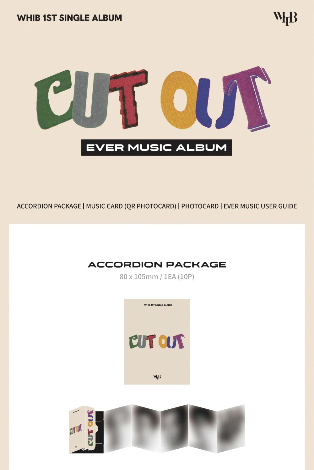 WHIB - 1st Single Album Cut-Out (EVER MUSIC ALBUM ver.) - Image 2