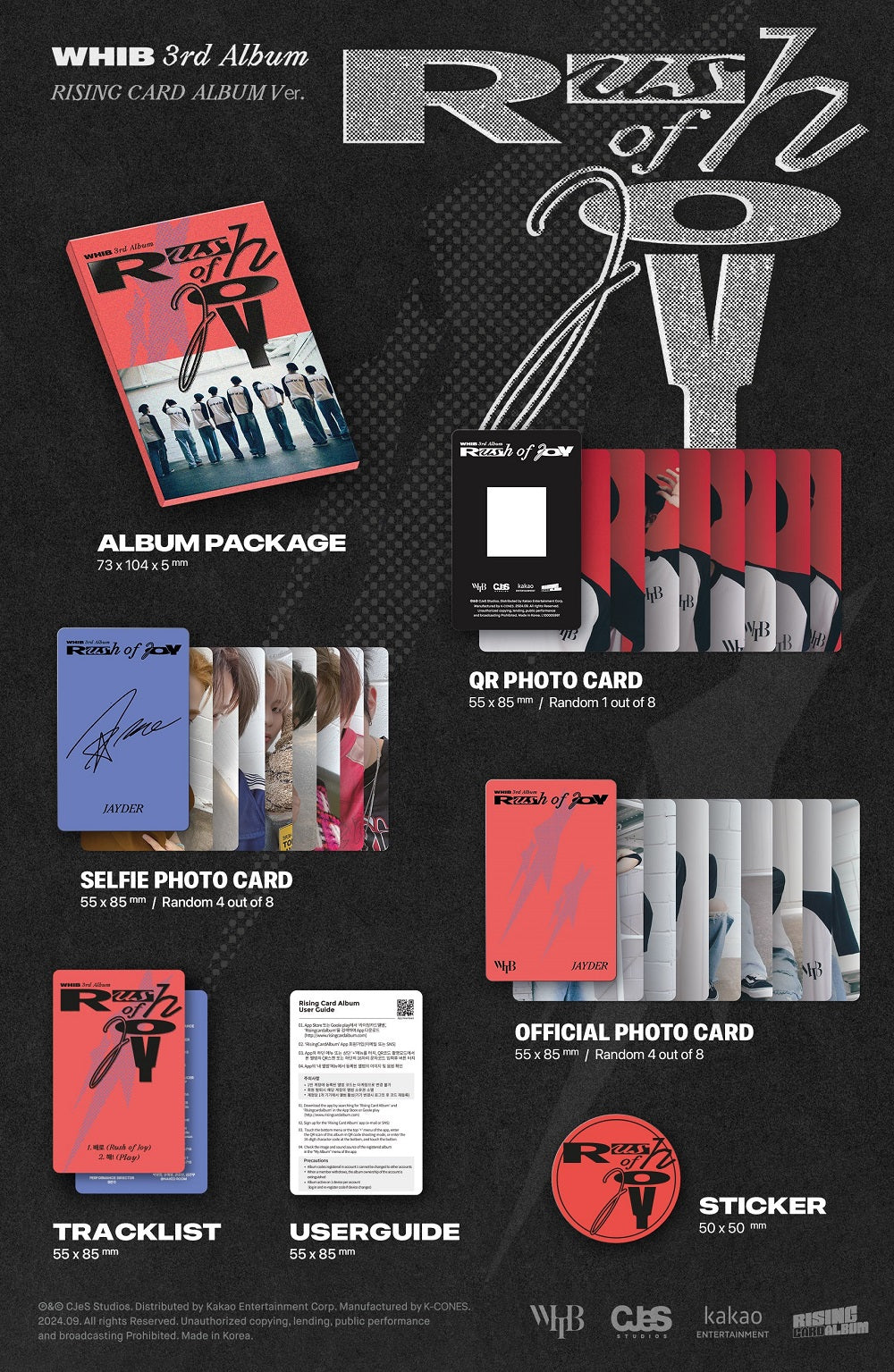 WHIB - 3rd Single Album Rush of Joy Rising Card Album version - Image 2