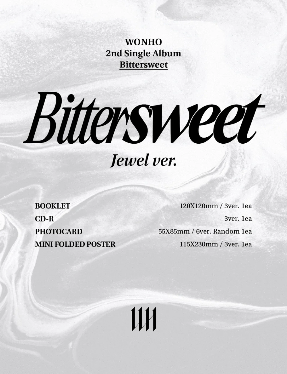 WONHO Monsta X - 2nd Single Album Bittersweet [Jewel Ver.] - Image 2
