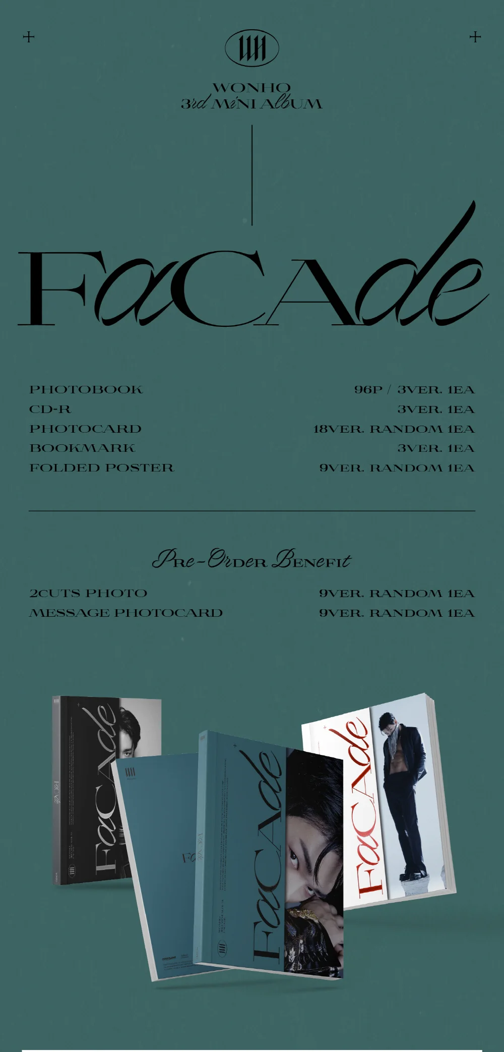 WONHO MONSTA X - 3rd Mini Album FACADE CD - Image 2