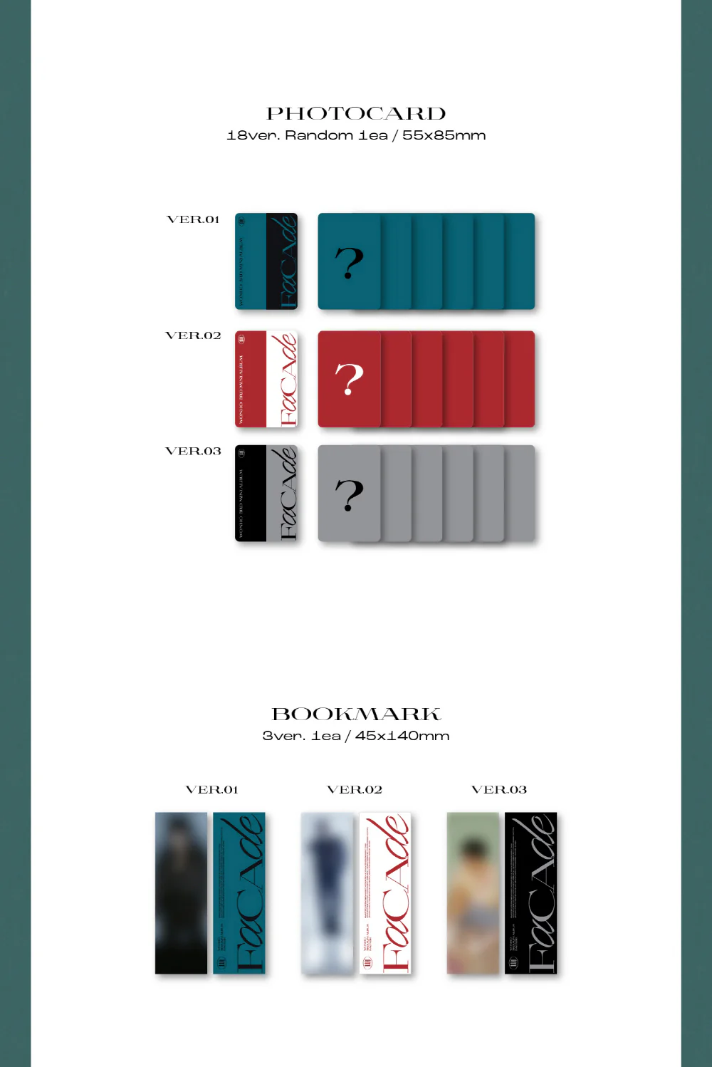 WONHO MONSTA X - 3rd Mini Album FACADE CD - Image 4