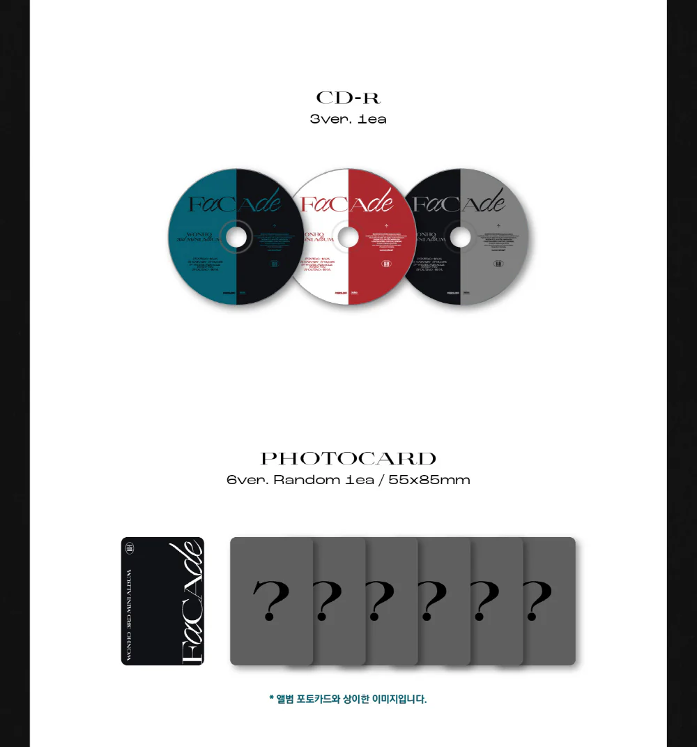 WONHO MONSTA X - 3rd Mini Album FACADE [Jewel ver.] - Image 4
