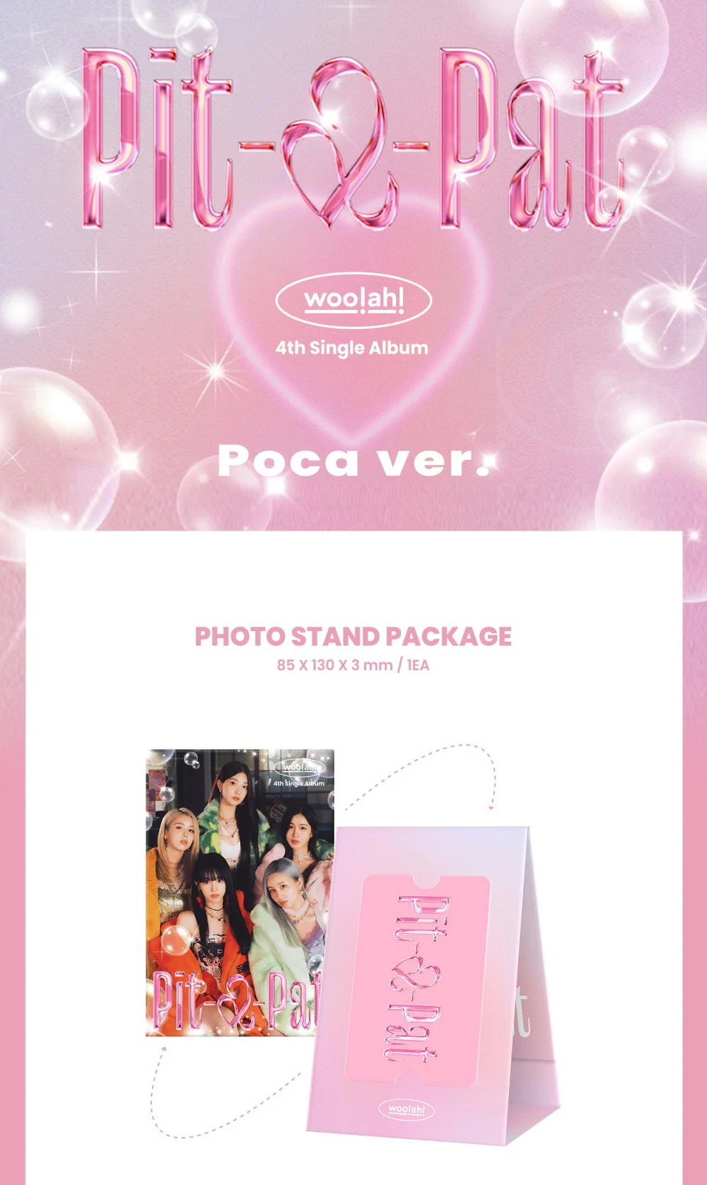 woo!ah! - 4th Single Album Pit-a-Pat (Poca ver.) - Image 2