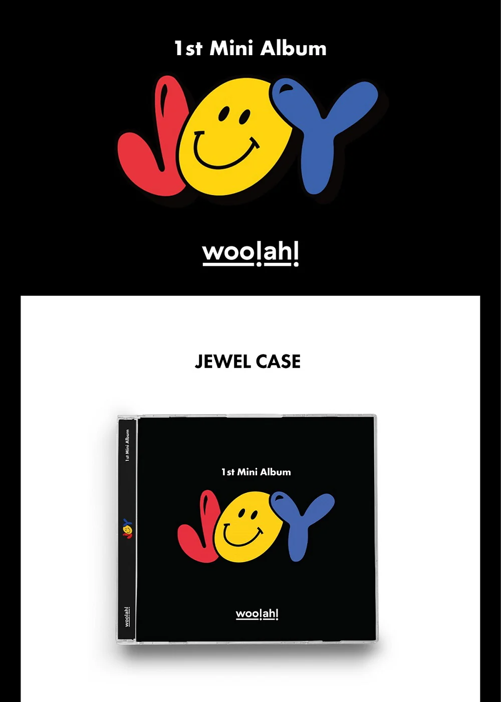 woo!ah! - 1st Mini Album JOY JEWEL CASE LIMITED EDITION Random ver. CD - Image 2