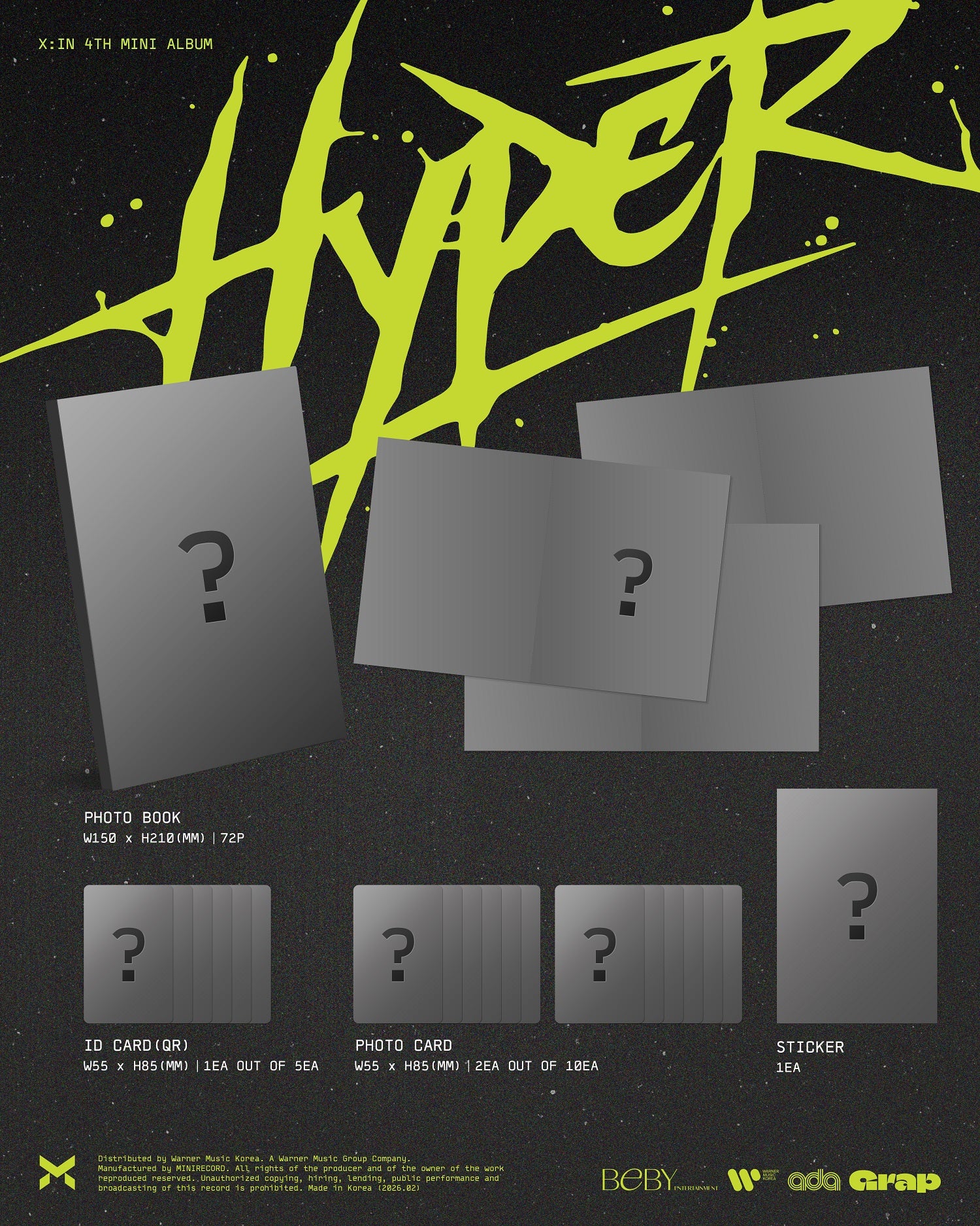 X:IN XIN - 4th Mini Album Hyper QR Card Album - Image 3