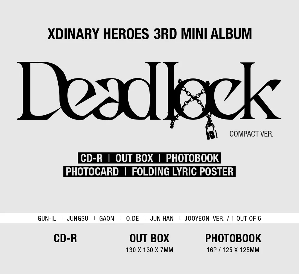 XDINARY HEROES - 3rd Mini Album Deadlock Compact Edition CD - Image 2