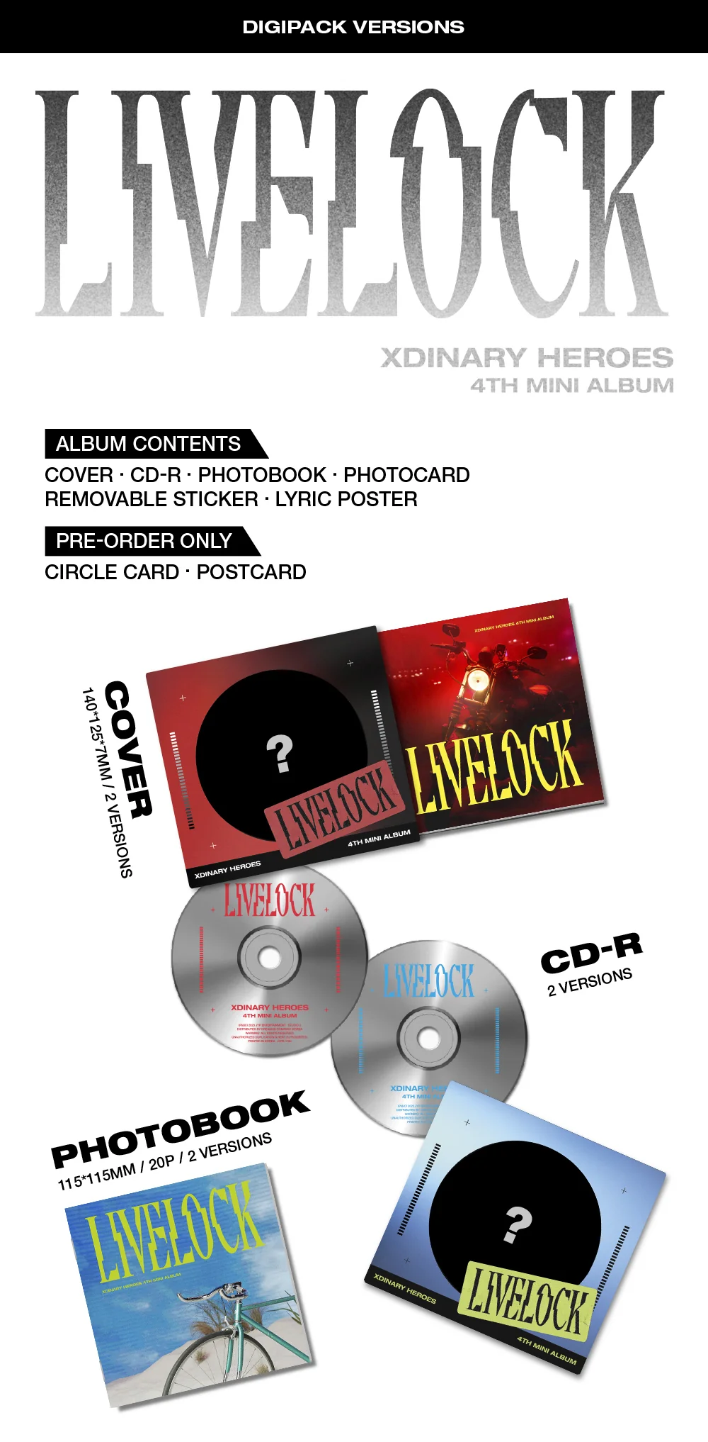 Xdinary Heroes - 4th Mini Album Livelock (Digipack) CD - Image 2