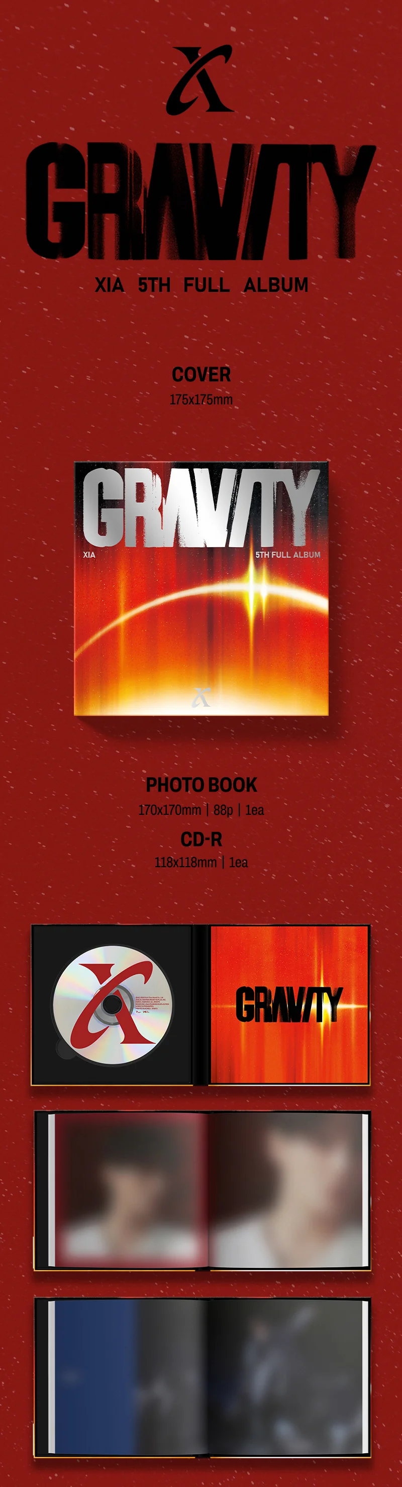XIA Kim Junsu - GRAVITY [Orbit Ver.] 5th Full Album - Image 2