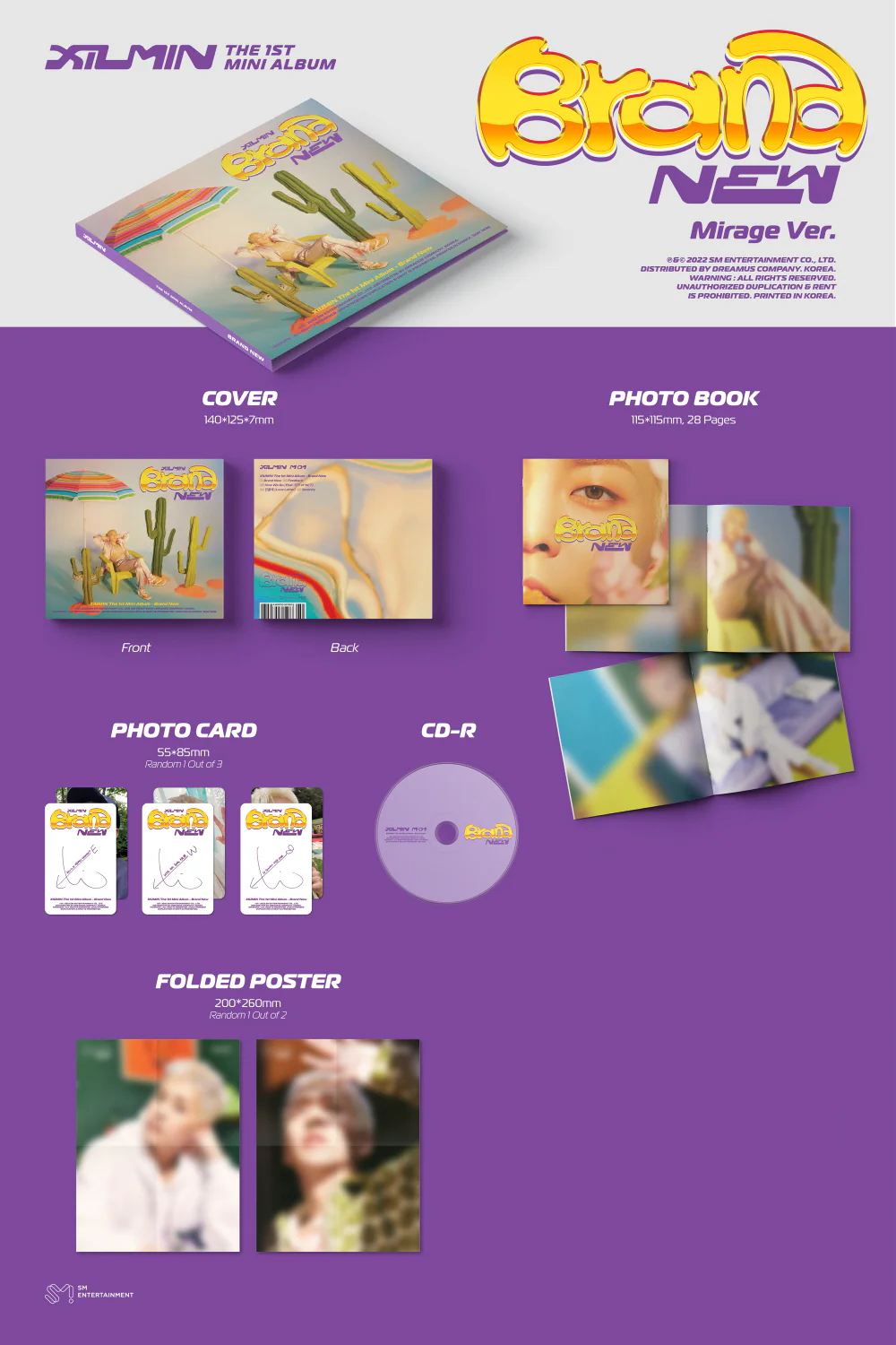 XIUMIN EXO - Brand New [Mirage ver.] 1st Mini Album - Image 2