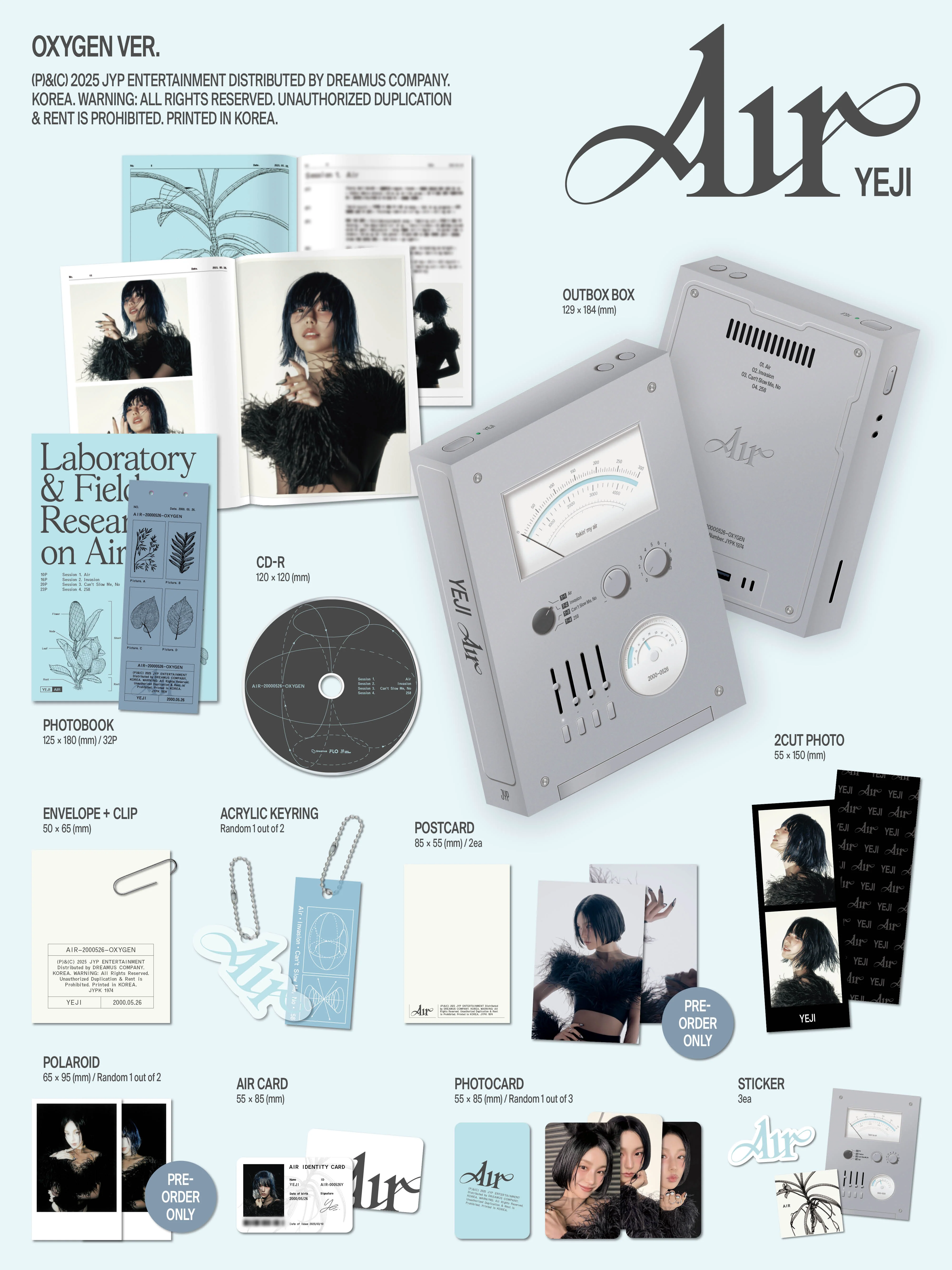 YEJI - Air [Oxygen Pack Ver.] Album+Pre-Order Gift - Image 2