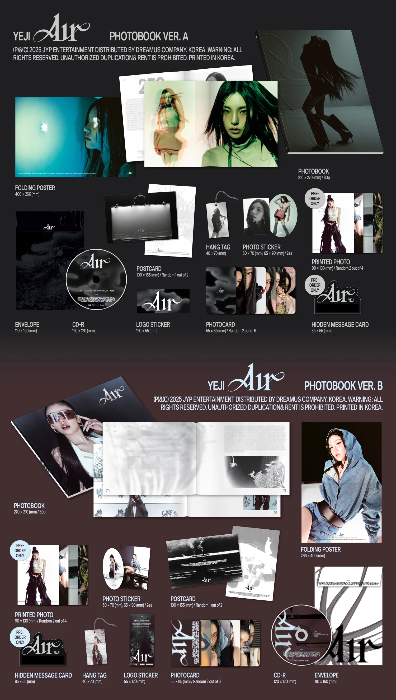 YEJI - Air [Photobook Ver.] Album+Pre-Order Gift - Image 2