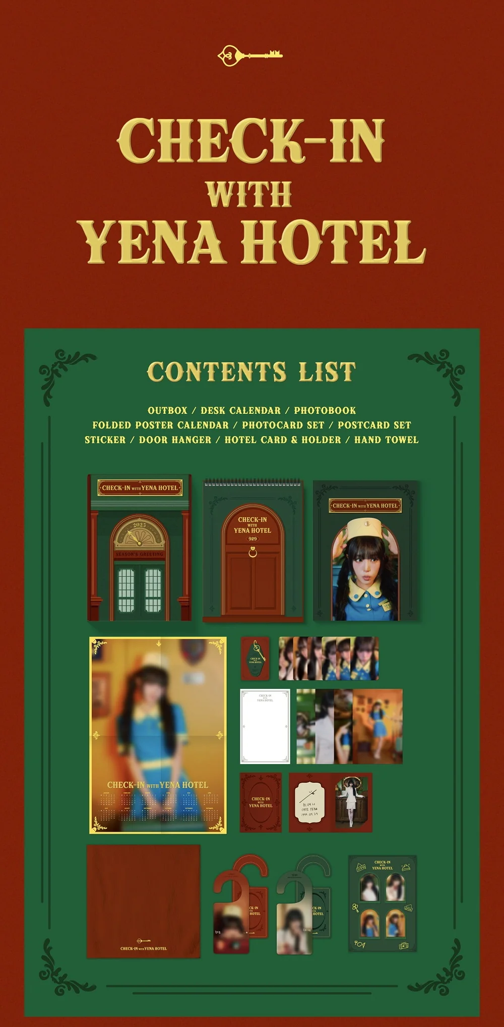 Yena 2025 Season's Greetings Check-in With Yena Hotel+Pre-Order Gift - Image 3