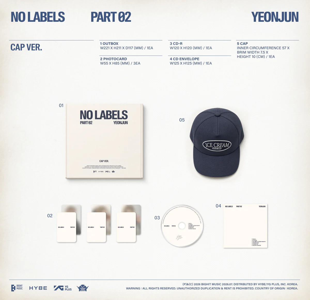 Yeonjun - NO LABELS: PART 02 [Cap Ver.] Album - Image 2