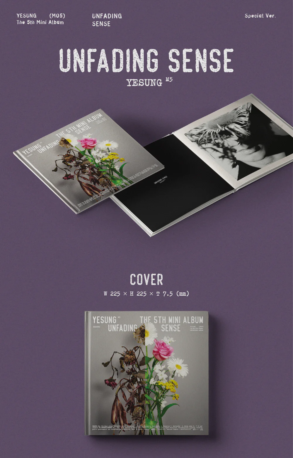 YESUNG SUPER JUNIOR - 5th Mini Album Unfading Sense Special ver. CD - Image 2