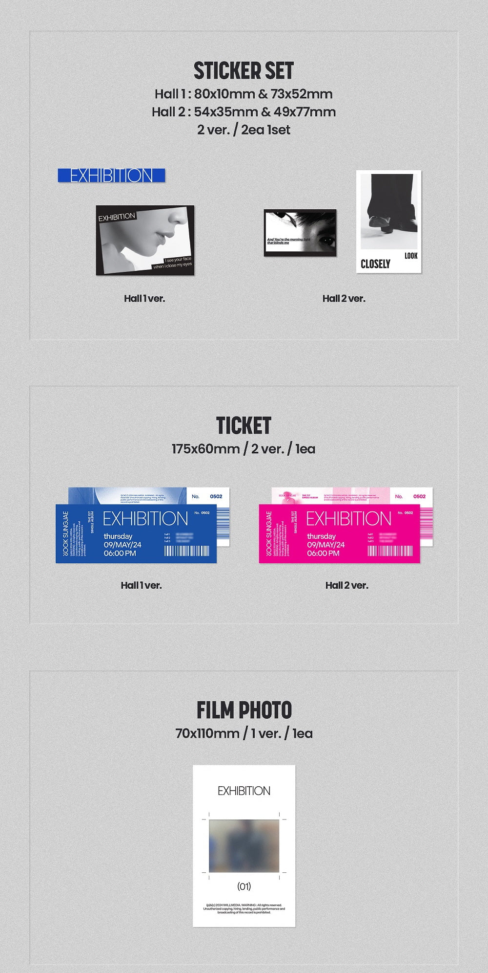 YOOK SUNG JAE - 1st Single Album Exhibition : Look Closely CD - Image 7