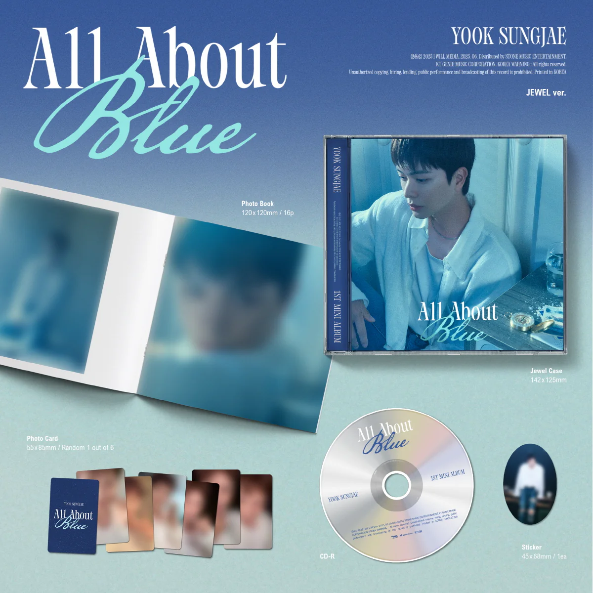 YOOK SUNGJAE - 1st Mini Album All About Blue (JEWEL Ver.) - Image 2