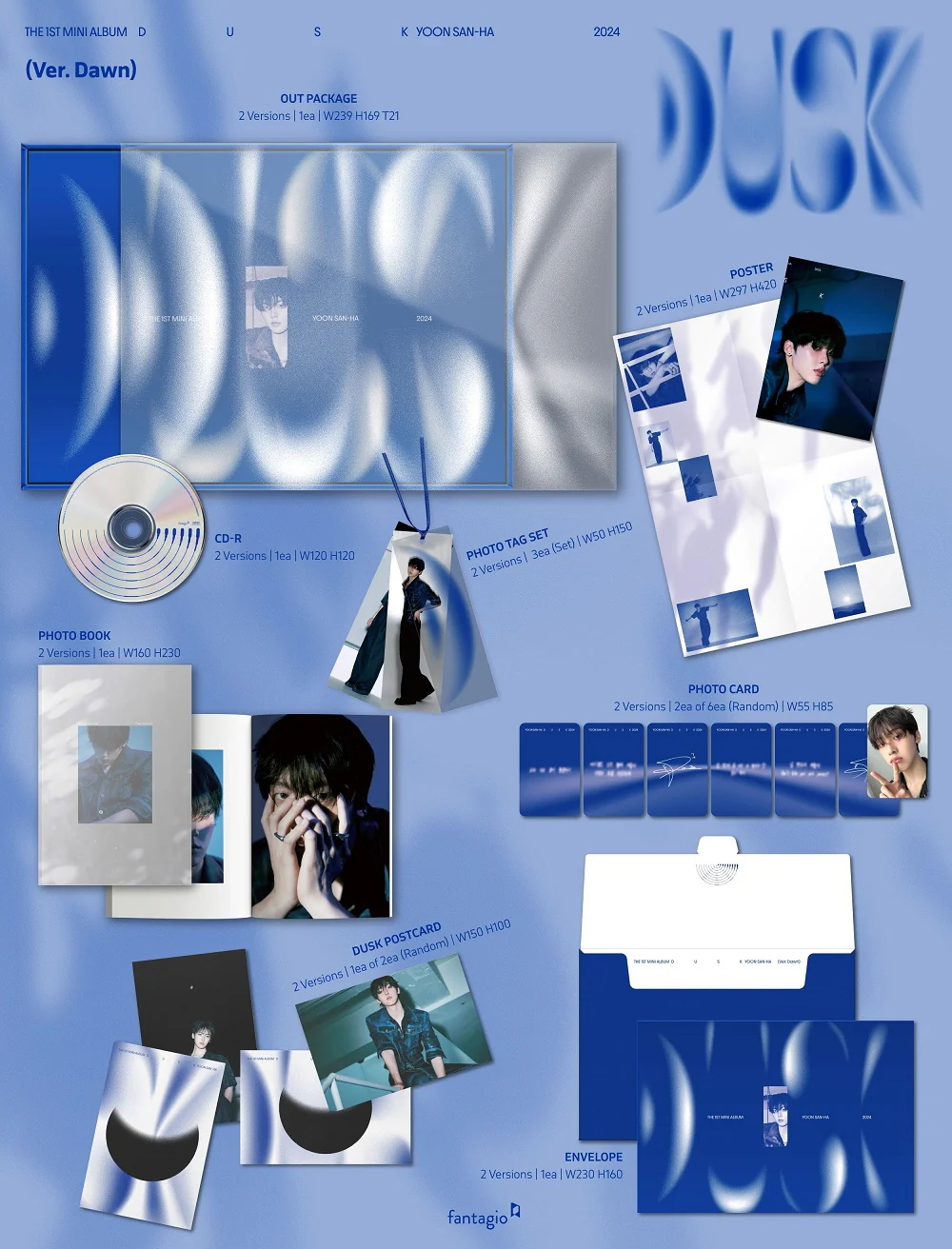 YOON SAN HA ASTRO - 1st Mini Album Dusk CD - Image 3