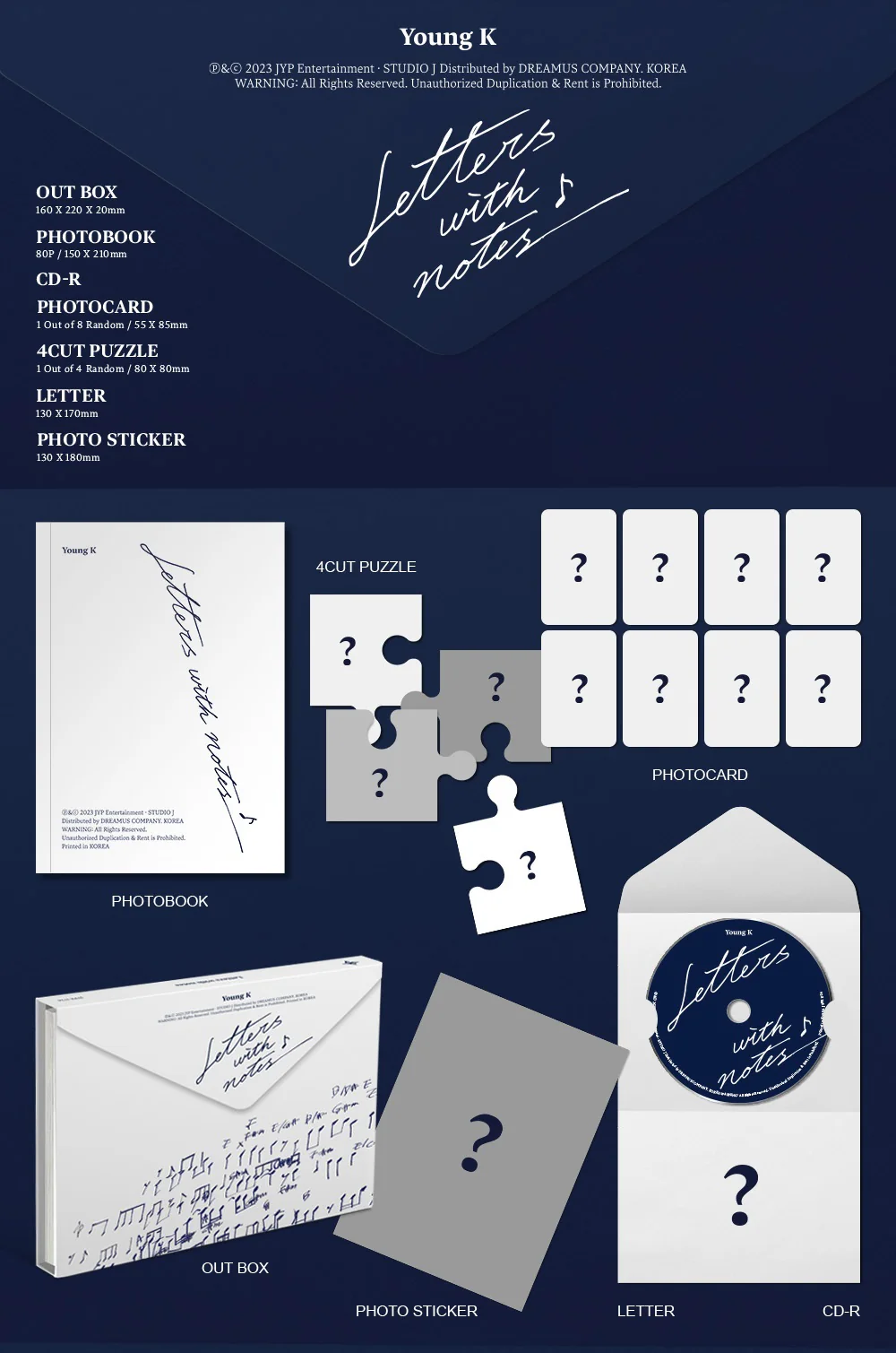 Young K DAY6 - Letters with notes Album - Image 2