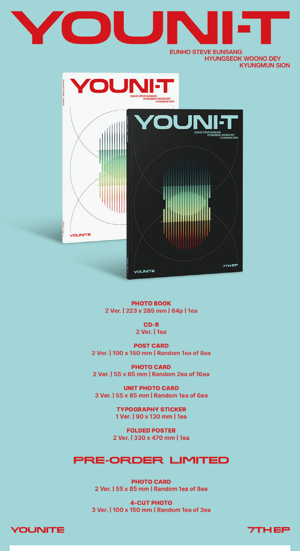 Younite - 7th EP YOUNI-T CD+Pre-Order Gift - Image 2