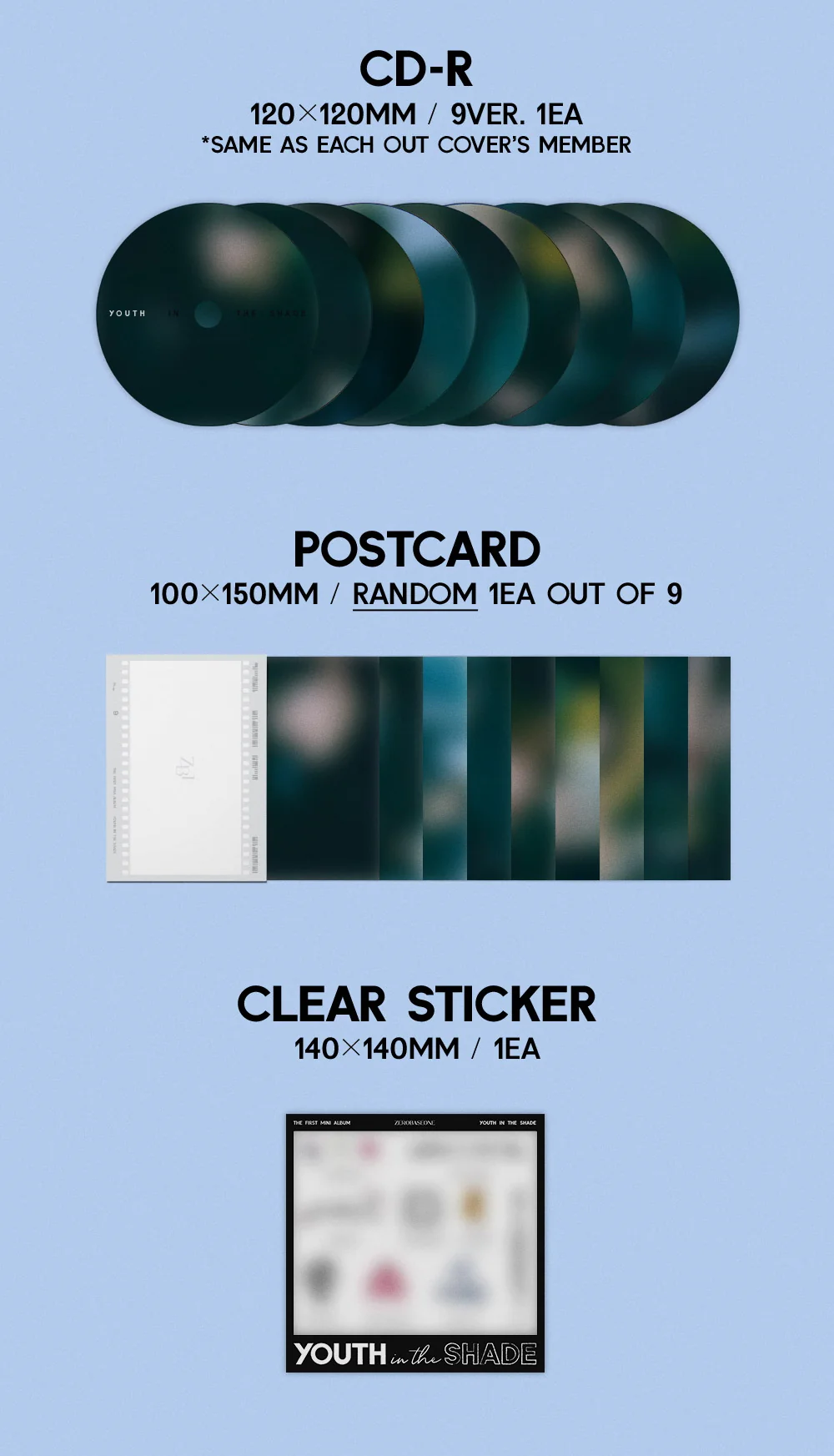 ZEROBASEONE - 1st Mini Album YOUTH IN THE SHADE Digipack version CD - Image 5