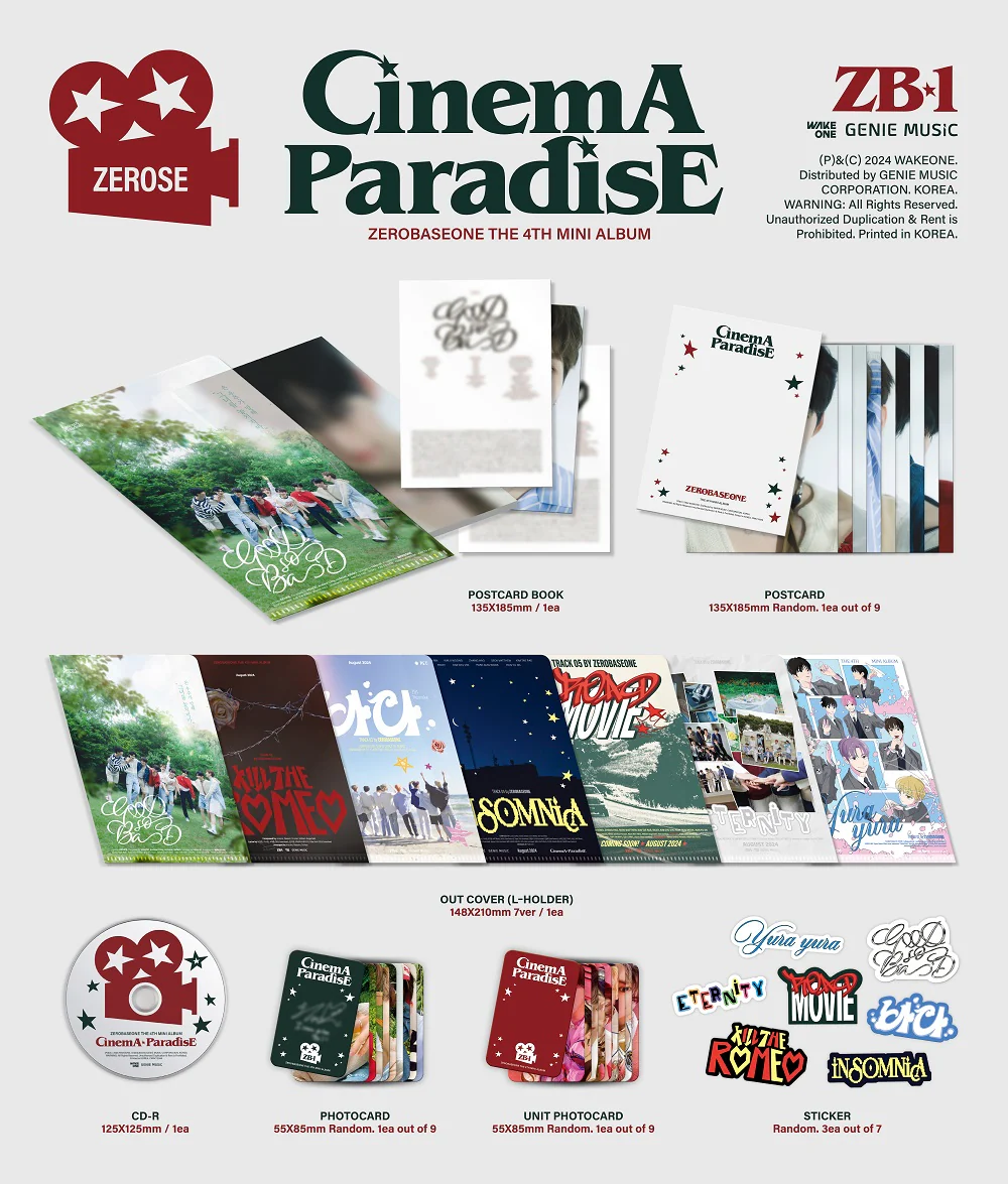 ZEROBASEONE - 4th Mini Album Cinema Paradise ZEROSE version CD - Image 2
