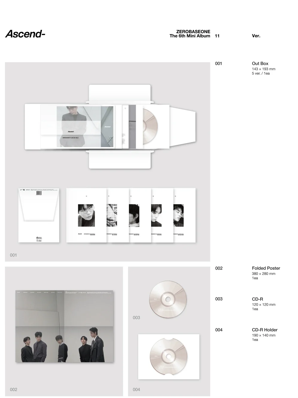 Zerobaseone - 6th Mini Album Ascend- 11 version CD - Image 2